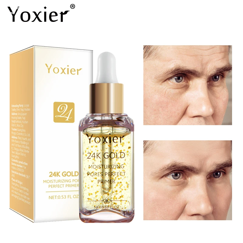 Сыворотка Yoxier Cherry Blossoms+ 24k Gold Сыворотка против старения увлажняющая поры идеальное отбеливание Уход за кожей купите 2 получите 1 бесплатный подарок