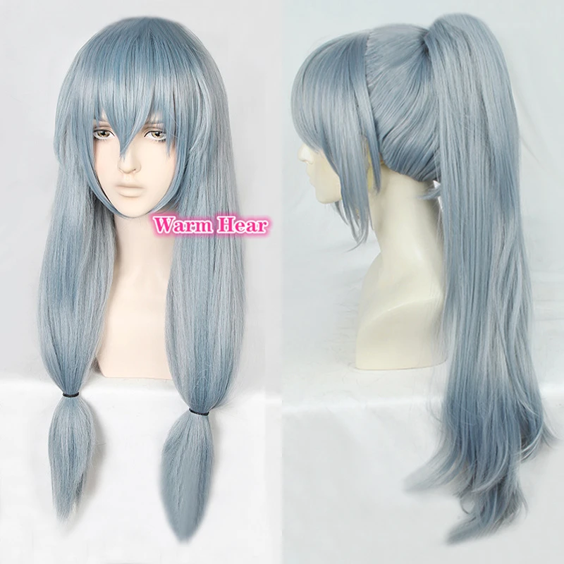 High Quality Anime Jujutsu Kaisen Mahito Wigs Light Blue Heat Resistant Synthetic Hair Clip Ponytail Cosplay Wig A Wig Cap Cosplay Costumes Aliexpress