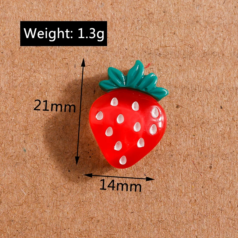 10 Stück Niedliche Frucht-Cabochons (Kirsche, Pfirsich, Birne) mit Flacher Rückseite für Scrapbooking, Schmuckherstellung, DIY Kinder-Haarspangen, Broschen und Bastelbedarf – Detail 34