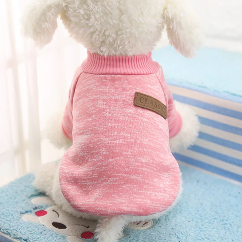 Куртка для собаки для маленьких собак, плюшевый Новое поступление: свитера с изображением собаки; модная одежда с капюшоном для собак спортивный с капюшоном щенок прыгун Pet ткань