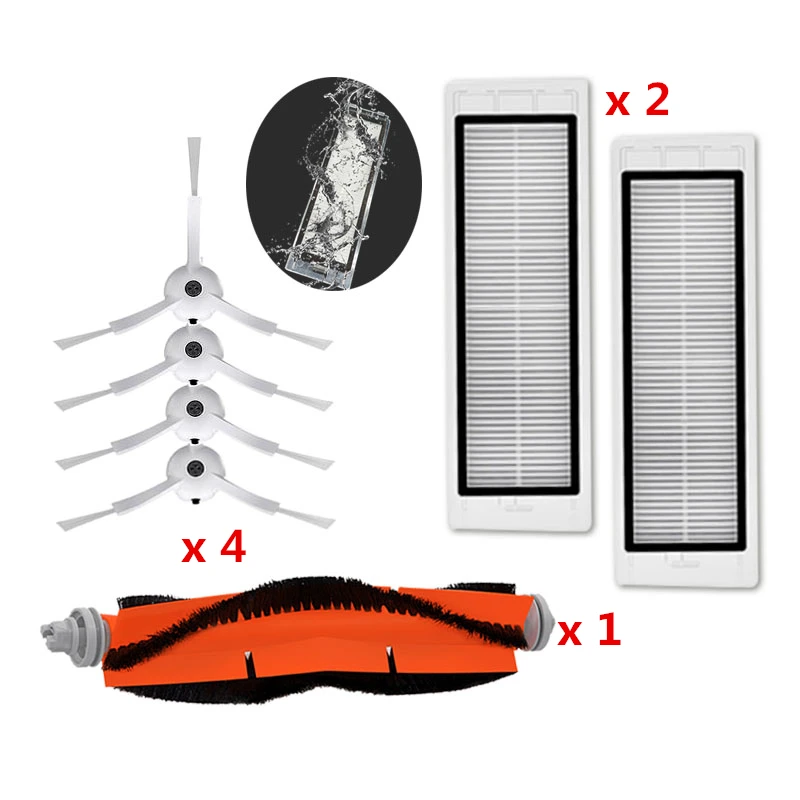 

7Pcs/set Mian Brush Side Brush HEPA Filter for xiaomi Xiaowa Mijia Roborock Robot S50 S51 S55 Vacuum Cleaner Replacement Parts