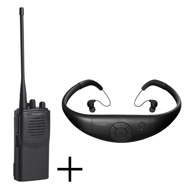 Беспроводной передатчик Tayogo IPX8 для тренировок по плаванию с fm-приемником, водонепроницаемая, на дальние расстояния, Vioce для тренировок по плаванию