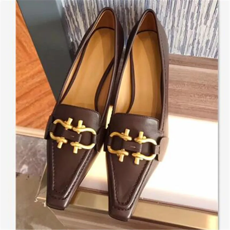 Обувь с пряжкой; Zapatos De Mujer; женская кожаная обувь с острым носком; Sapatos Feminino; женская повседневная обувь на низком каблуке с закрытым носком - Цвет: Прозрачный