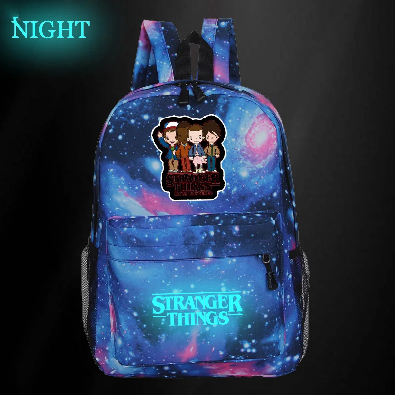 Странные Вещи рюкзак светящийся Galaxy Космический рюкзак для ноутбука школьные сумки для подростков мальчиков девочек повседневные дорожные рюкзаки