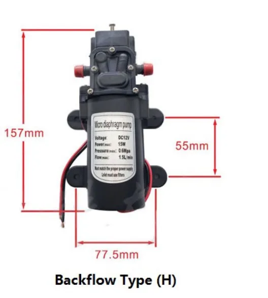 60 Вт DC 12 В Автомойка сельскохозяйственный дом низкое давление самовсасывающий микро электрический мембранный насос мини водяной насос спрей 12 В