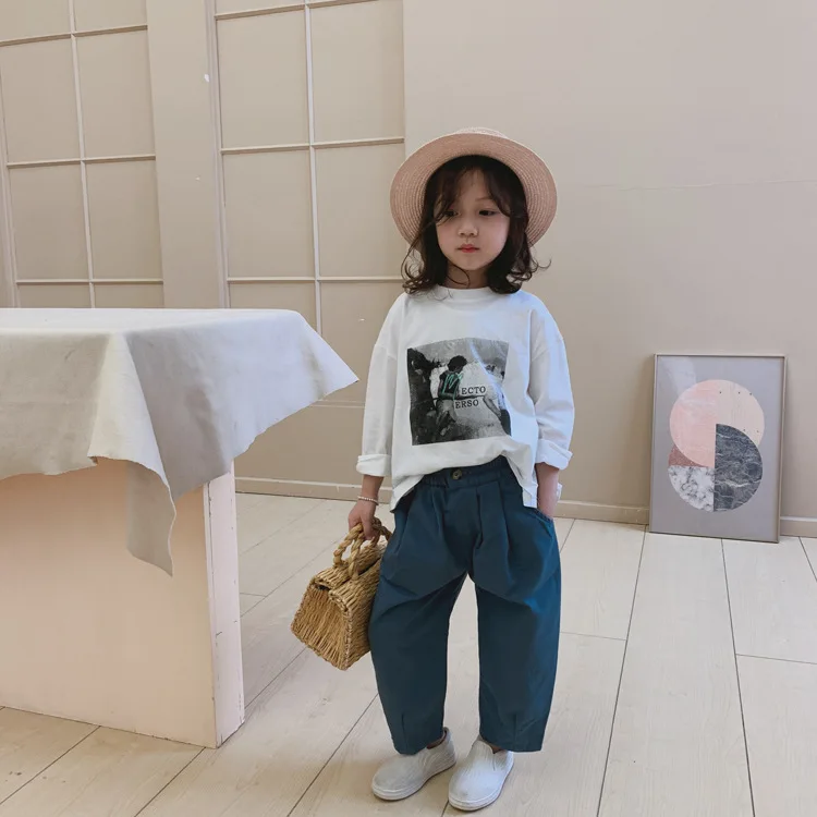 Tckids детская одежда, настраиваемая 19, Весенняя Мужская и женская, детская, четыре цвета, потертая, хлопковая, Ретро стиль, Свободная рабочая одежда, повседневная, мешковатая P