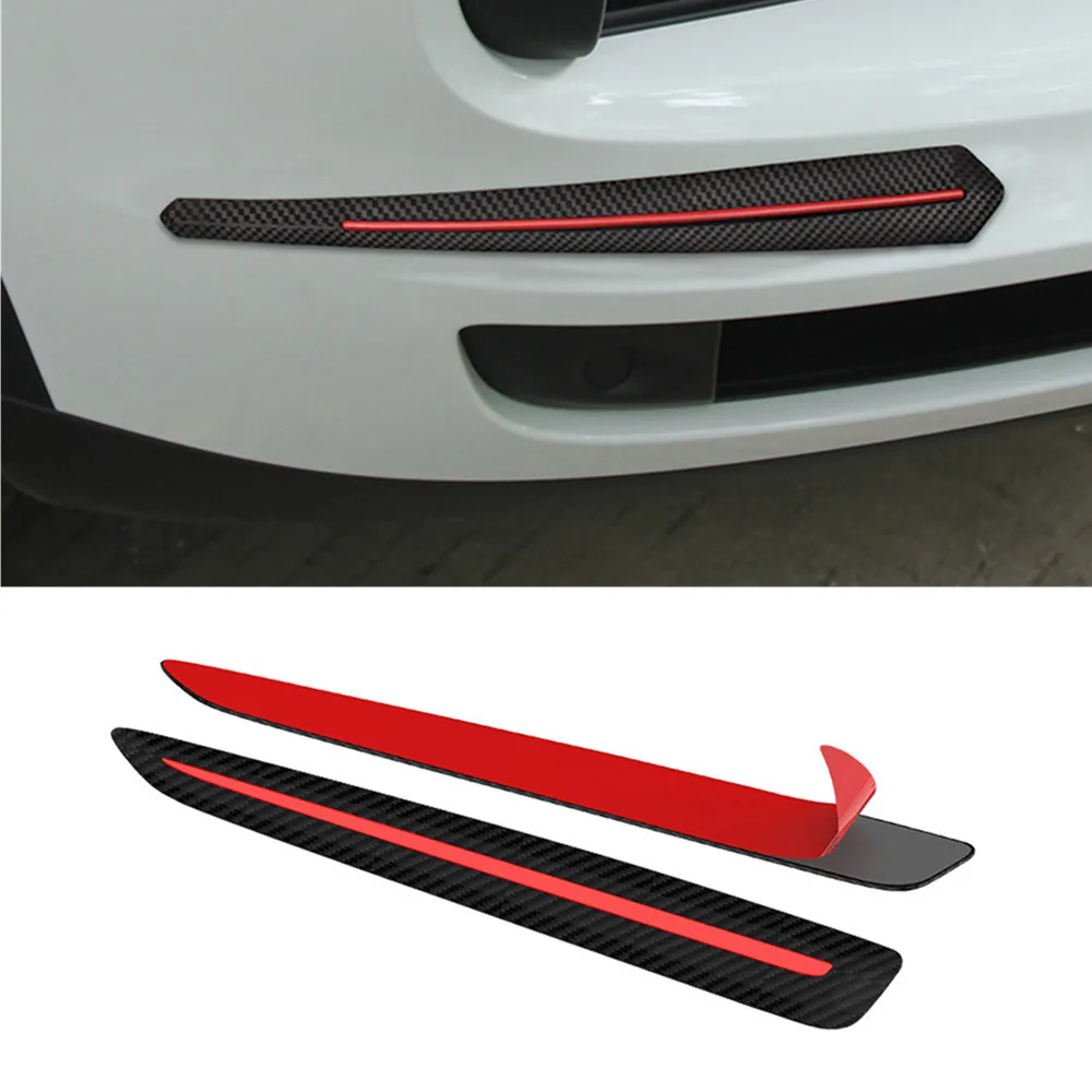 

1Pair Car Sticker Protect Carbon Fiber Bumper Anti-collision Adhesive Stickers Car Front/Rear Edge Corner Scratch Protection