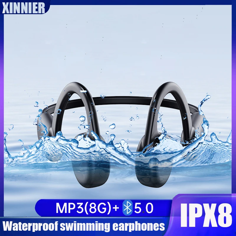 Беспроводные наушники Bluetooth для плавания с костной проводимостью IPX8