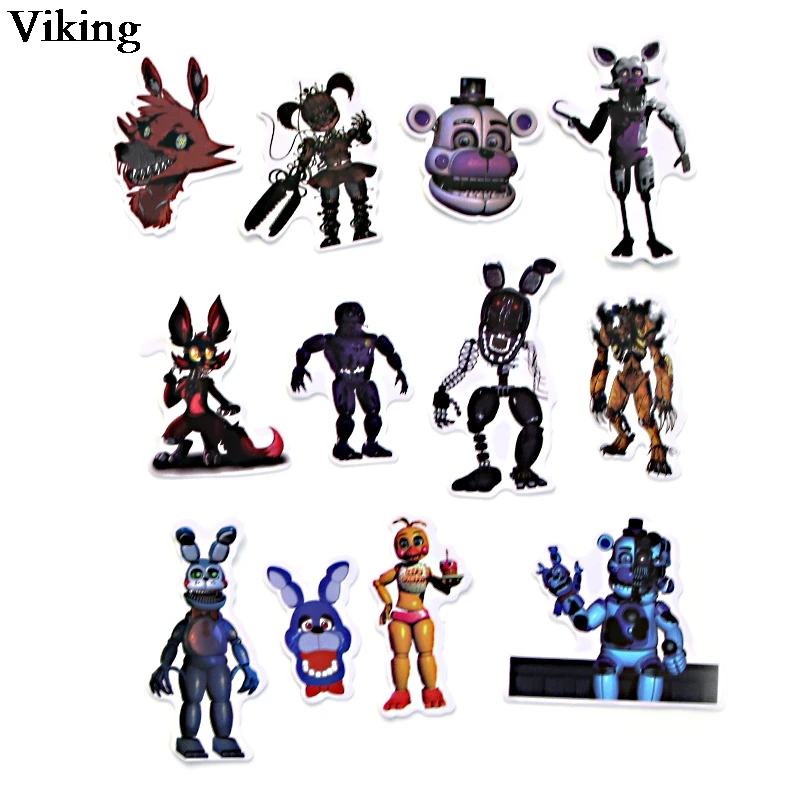10 компл./лот Five Nights at Freddy's» «пять ночей у Фредди» Стикеры s 58 шт./компл. Водонепроницаемый Стикеры для Чемодан скейтборд Скрапбукинг Стикеры наклейка G0139