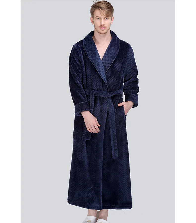 navyblue man Pigiama/парная ночная рубашка, фланелевые халаты, пижамы, домашняя одежда, халат, мужской повседневный халат, Свадебный халат, Camicia da notte - Цвет: navyblue man