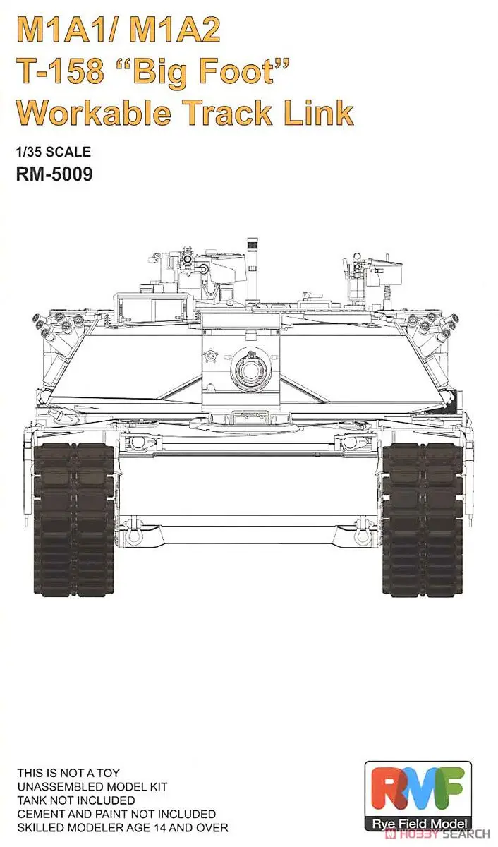 

Ryefield-Model RM-5009 1/35 M1A1/A2 T-158 “Big Foot” Workable Track Link