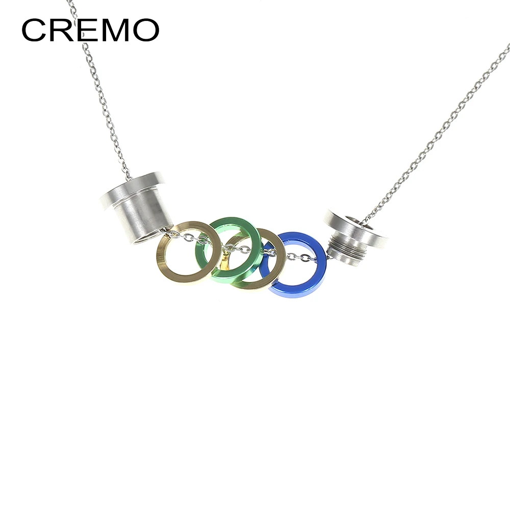 Cremo Spinner слоев Зеленые Подвески женские изящные составные ожерелья Титановая Сталь модные оригинальные летние День святого Валентина