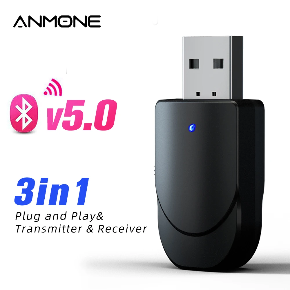 3 в 1 USB Bluetooth адаптер 5 мм выход беспроводной передатчик Aux аудио приемник для