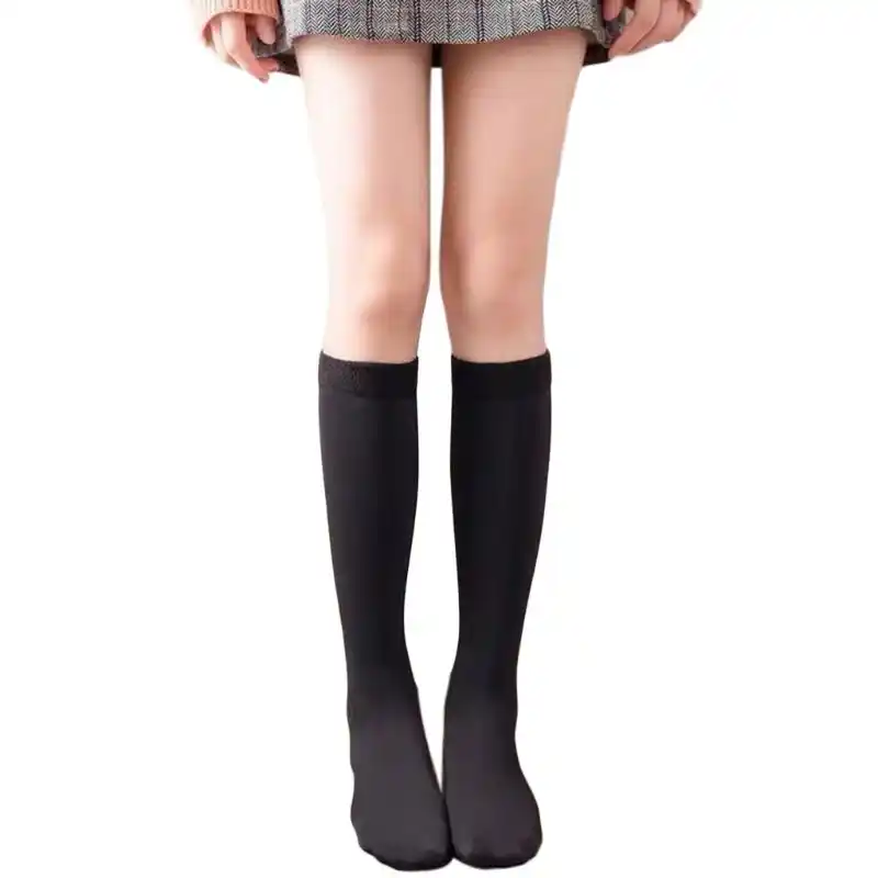 fuzzy thigh high boots