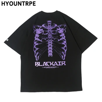 

2020 Streetwear Skull Letter Printed T Shirt Men Hip Hop Oversize Short Sleeve Cotton New Casual T-Shirt Unisex Fashion Tops Tee
