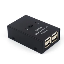 Aliexpress - USB KVM-SWITCH 2.0 Sharing Box Manual 2 in 4 out Keyboard and mouse sharing switch Printer sharing for Computer With cables