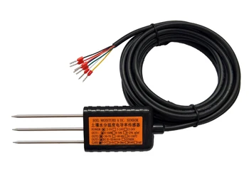 

Three-in-one Soil Sensor, Moisture Temperature Conductivity, Three 0-2V Voltage Outputs