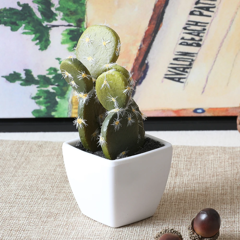 Potted Cactus 1 Набор Мини суккуленты в горшке кактус бонсай искусственная Цветочная подделка цветочный для свадебного украшения для домашней вечеринки B3105 - Цвет: Potted Cactus