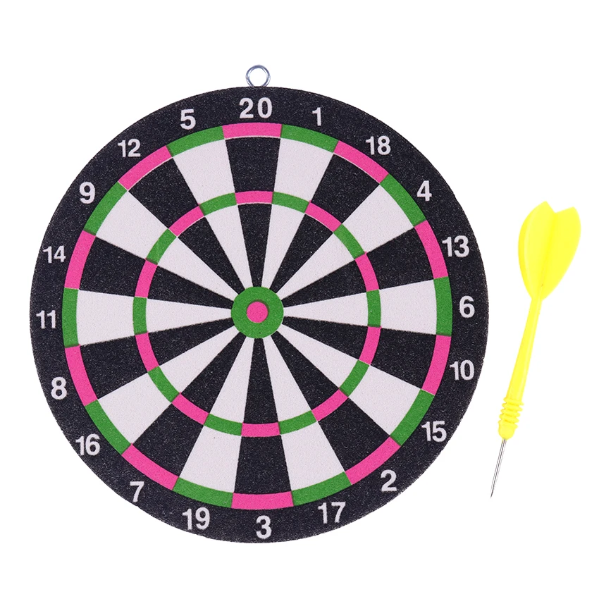 1 Set 16cm Double Sided Dart Board Darts Game Perfect For Adult Indoor Fitness Kids Decoration Toy | Спорт и развлечения