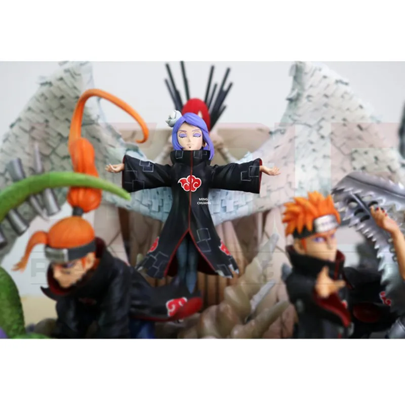 " Аниме Наруто статуя Акацуки бюст боль Nagato полноразмерный портрет Konan Uzumaki Наруто GK фигурка игрушка коробка 22 см V785
