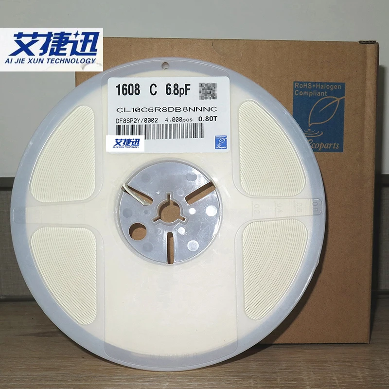 

4000/Reel CL10C6R8DB8NNNC 0603 6.8pF 6R8D 50V ±0.5pF C0G CHIP Capacitance