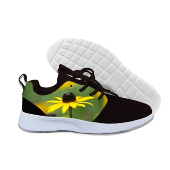 

2019 New All Over Print Men Funy Black-Eyed Susan Flower Casual Breathable Shoes Women Comfotable Lightweight Sneakers