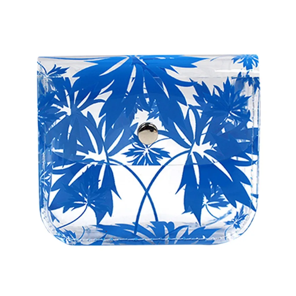Blue OCARDIAN женский кошелек, силиконовый короткий кошелек, держатель для карт, прозрачные силиконовые кошельки, карамельный цвет, мультяшный Кошелек для монет, сумка для монет - Цвет: Blue