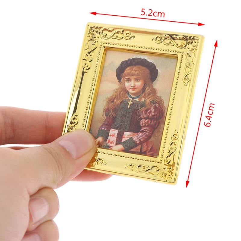 DIY кукольный домик Miniaturas 1:12 квадратная картина маслом для украшения Кукольный домик миниатюры аксессуары для 1:12 Цветочная живопись кукольный домик