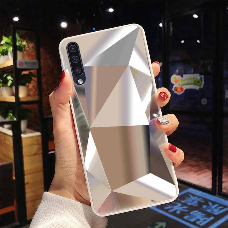 Зеркало с бриллиантовым блеском чехол для samsung Galaxy Note10 9 S8 S9 S10 плюс A80 A70 A50 A40 A30 A20 A10 M20 M30 J4 J6 A6 A7 чехол