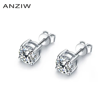 

Classic Round Cut Women Stud Earrings 925 Sterling Silver Stud Earrings Wedding Jewelry nscd Earrings for Girl 3-10mm