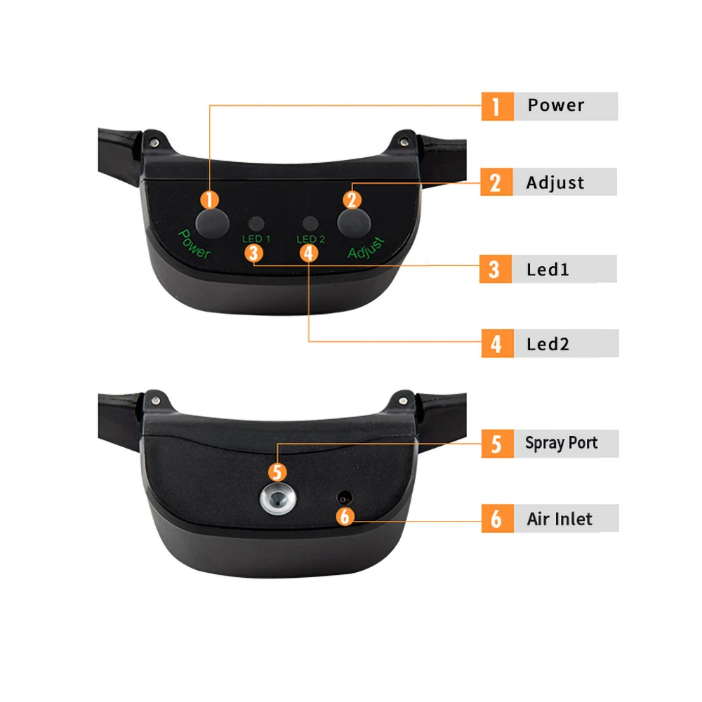 

Hot Dog Spray Electric Remote Control Dog Collar Rechargeable Waterproof Stop Barking Pet Dog Training Collar With LCD Display