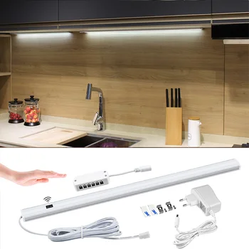 

12V Hand Sweep Motion sensor LED Bar Light Hand Motion Detector 30/40/50 CM kitchen Lamp For Wardrobe Backlight Bedroom Lighting