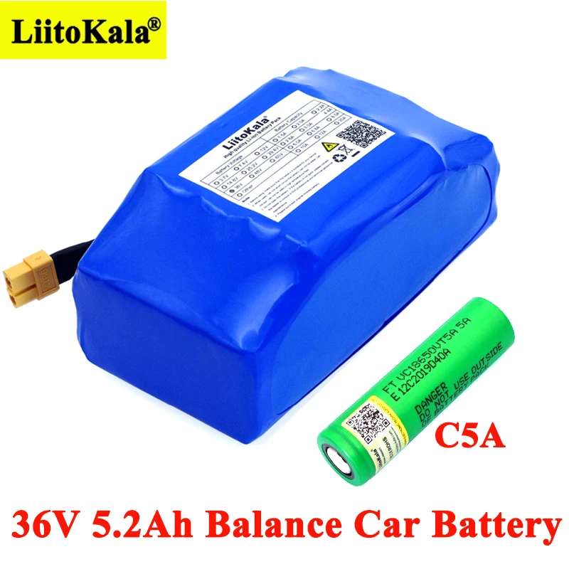 

Liitokala 36V 5.2Ah VTC5A 2 wheel Electric scooter self balancing 18650 lithium battery pack for Self-balancing Fits