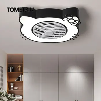 

cat led ceiling fan with light lights for children bedroom lamp home lamp lighting lights remote control