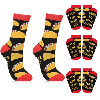 

2020 Newest Hot Funny Men/Women Socks If You Can Read This Bring Me Some Tacos Fashion Socks Tacos Printed Long Scks