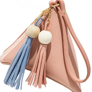 

Leather Handbag Mini Triple-cornered Women Clutch Purse Hand Bag Lady Casual Phone Package