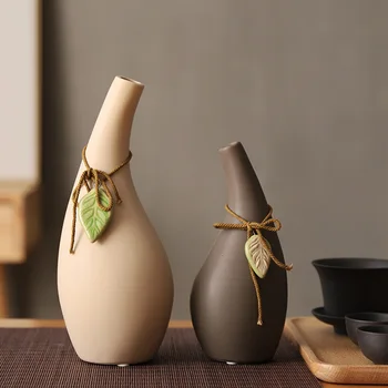 

Japanese Handmade Ceramic Flower Vase Creative Ceramic Hydroponic Device Desktop Ornament Home Decoration Accessories