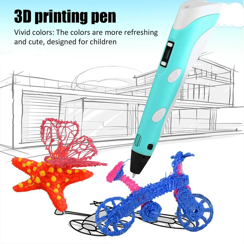 3D печатная ручка 12V 3D карандашом 3D чертежная ручка Stift из пла-пластика для малыша детское образование хобби рисунок игрушки подарки на день рождения