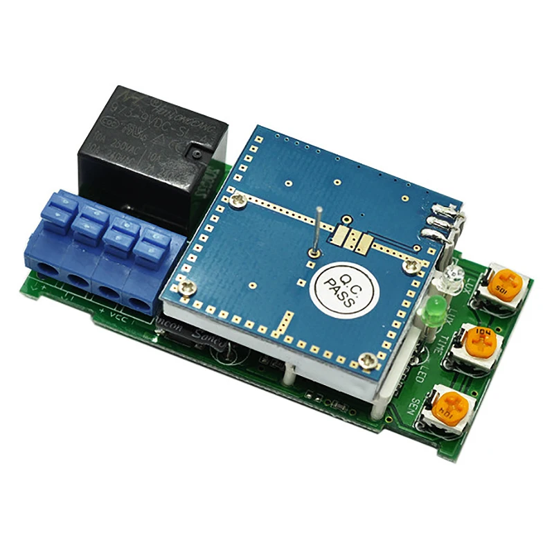 12-24VDC 360 градусов микроволновый датчик светильник переключатель индукционный микроволновый датчик движения набор время зондирования расстояние