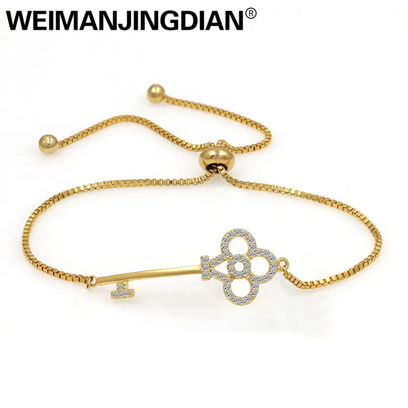WEIMANJINGDIAN фирменный браслет с кристаллами фианита регулируемой цепочкой|bracelet