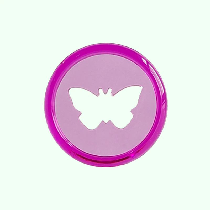 50pcs Plastic Transparent Mushroom Hole Notebook Binding Disc 28mm Butterfly Ring Binder DIY 360 Degree Foldable Office Supplies