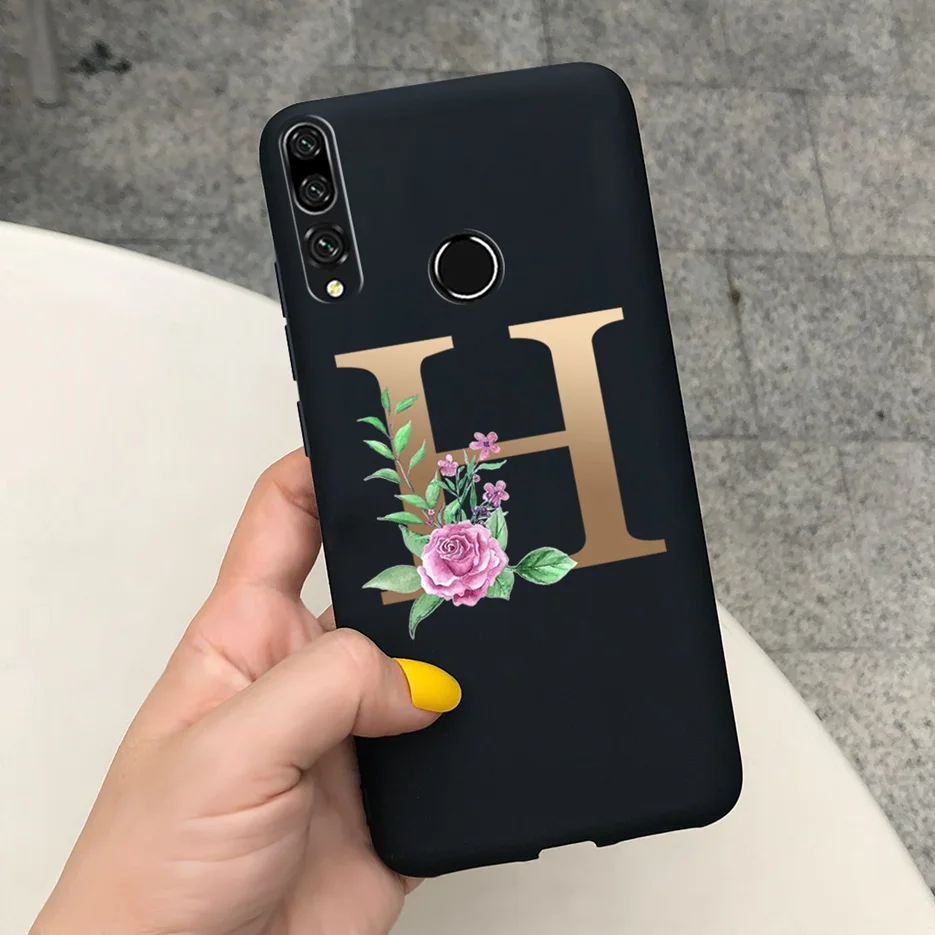 Letters Case For Huawei Y9 Prime 2019 Case 6.59'' Soft Silicone Fundas For Huawei Y 9 Y9 Prime 2019 Phone Cases Shockproof Coque molle phone pouch