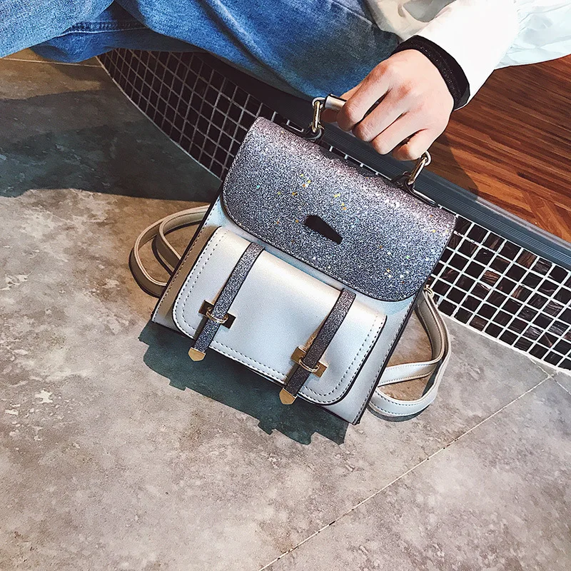 Новинка 2020 Модный корейский студенческий рюкзак дорожная сумка с блестками