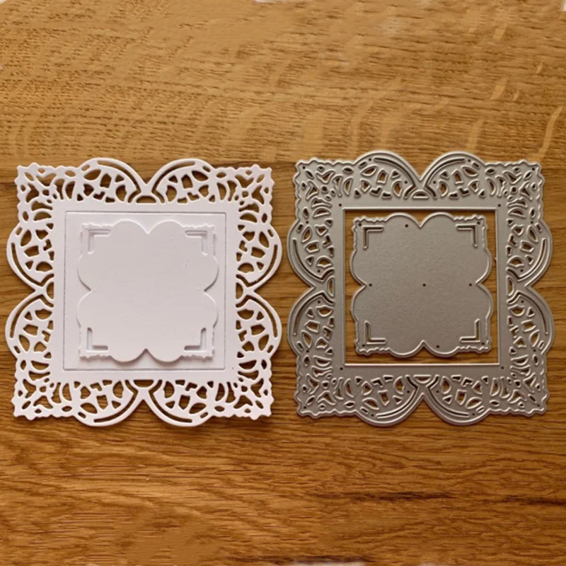 

Kokorosa Square Frame Die Metal Cutting Dies for Card Making DIY Scrapbooking Album Embossing Paper Craft Lace Border Die Cut