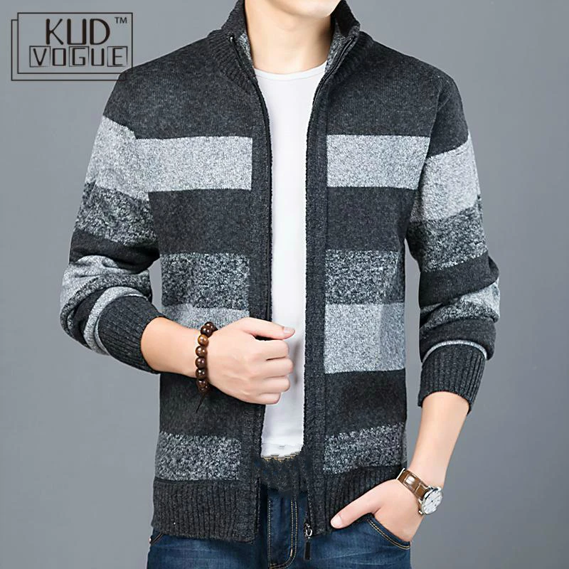

Kude Thick New Fashion Brand Sweater For Mens Cardigan Slim Fit Jumpers Knitwear Warm Autumn Korean Style Casual Clothing Male