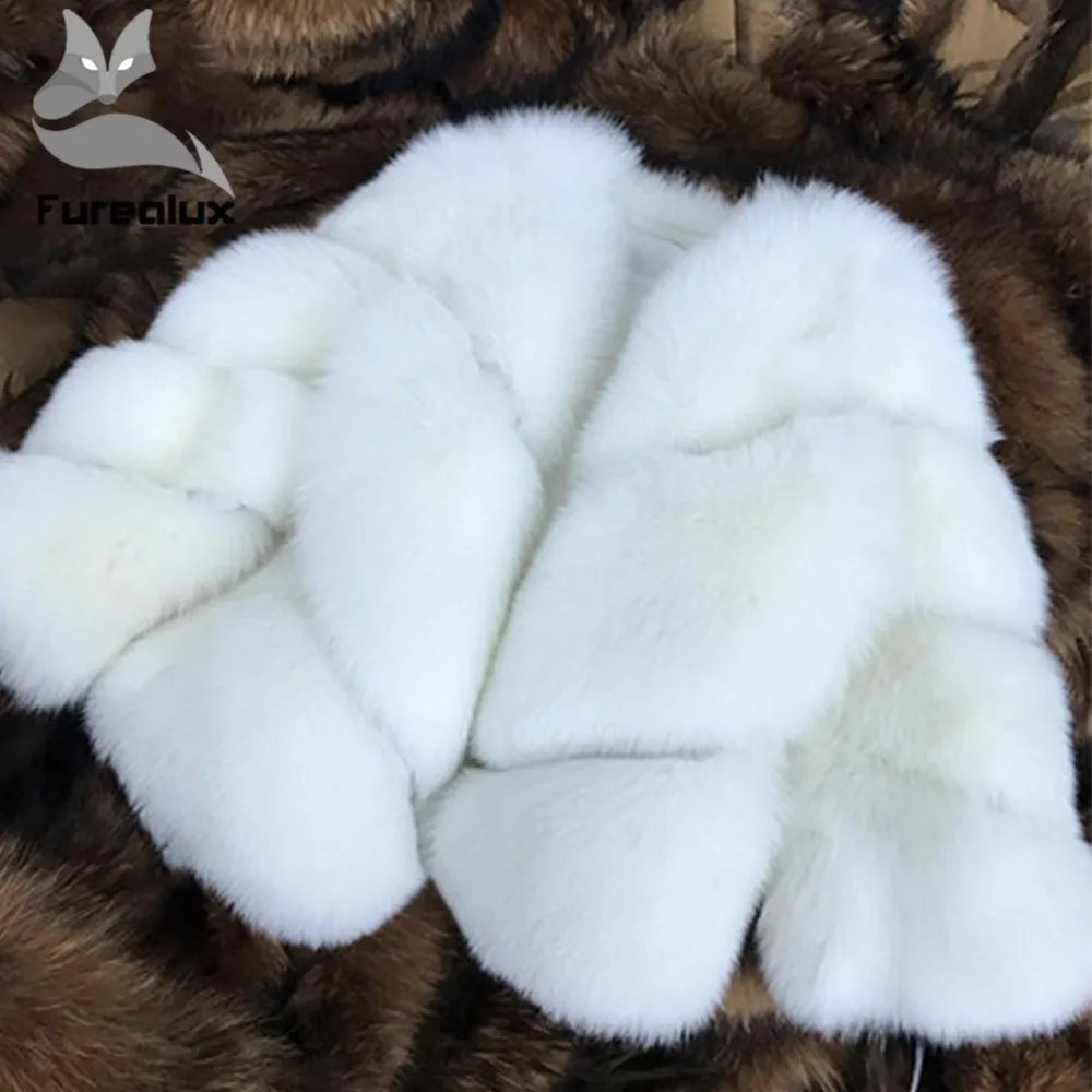 Furealux, новинка, натуральное высококачественное пальто из лисьего меха, короткий мех, зимний, для женщин, теплый, зимний, из лисьего меха, куртки и пальто
