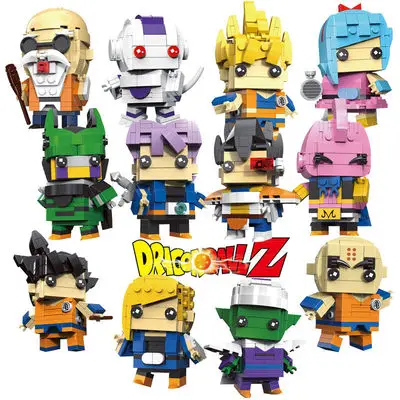 DECOOL brickheadz Dragon Ball Z Пикачу танос Мстители 4 Супер Герои brick Heads headz строительные блоки игрушки Совместимые лего