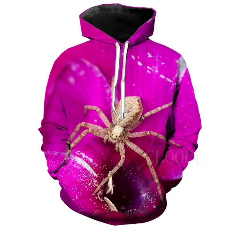 Hoodies 1 3D розовые толстовки с изображением паука, Женская толстовка с цветочным принтом, большие размеры, цветная толстовка с цветочным принтом, 3D принт, Harajuku, повседневная спортивная толстовка для девочек - Цвет: Hoodies 1