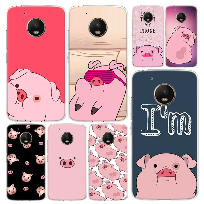 Милый розовый чехол Kawai Pig Для телефона Motorola Moto G9 G8 G7 G6 E6 E5 Plus Power Play + EU One Fusion Action Macro