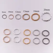 50-100 шт 8-20 мм Золотые круглые прыгающие кольца витые открытые раздельные кольца прыгающие кольца коннектор для изготовления ювелирных изделий фурнитура для DIY